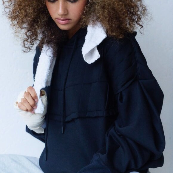 NWT FP Movement Pick It Up Pleat Detail Hoodie $148 Size XS - Picture 2 of 13